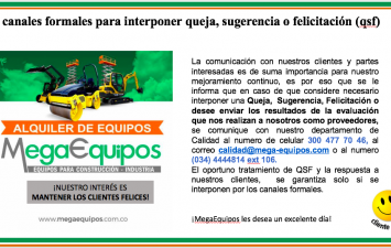 QUEJAS, SUGERENCIAS O FELICITACIONES